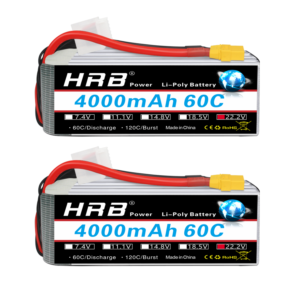 6S Lipo Battery 22.2V 5000Mah - 1/2pcs HRB 6S แบตเตอรี่ Lipo 22.2V